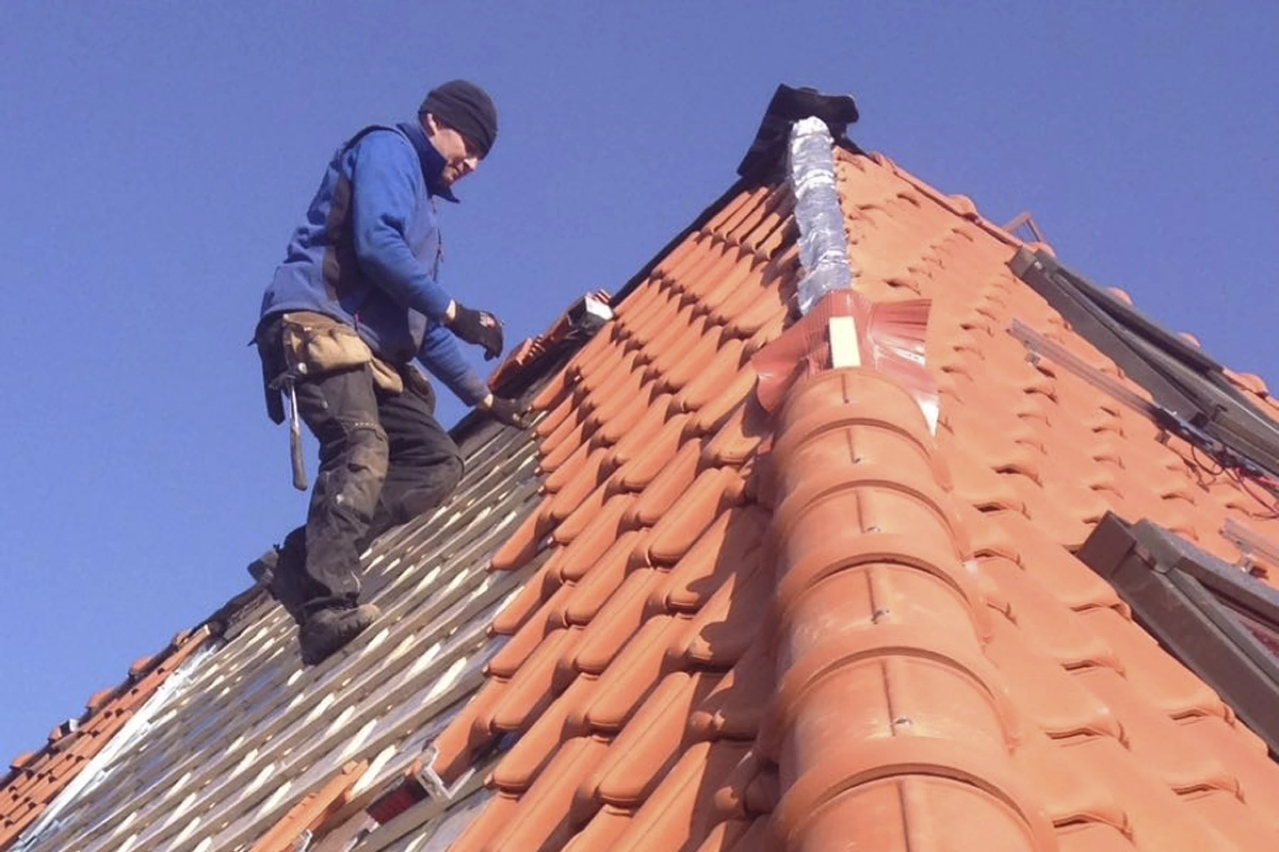 Vakwerk op het dak